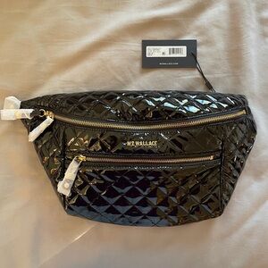 MZ Wallace Shiny Black Quilted Bag